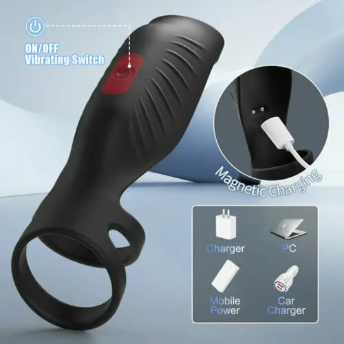 [BIG SALE] SemenSentry - 9 Vibrating Efficient Cock Ring