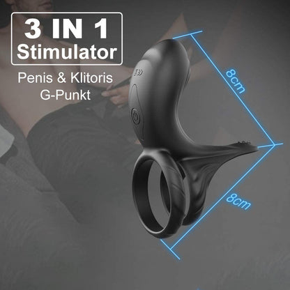 3-in-1 male vibrating penis ring 10 frequency vibrating sperm lock ring to prolong sexual time adult sex products