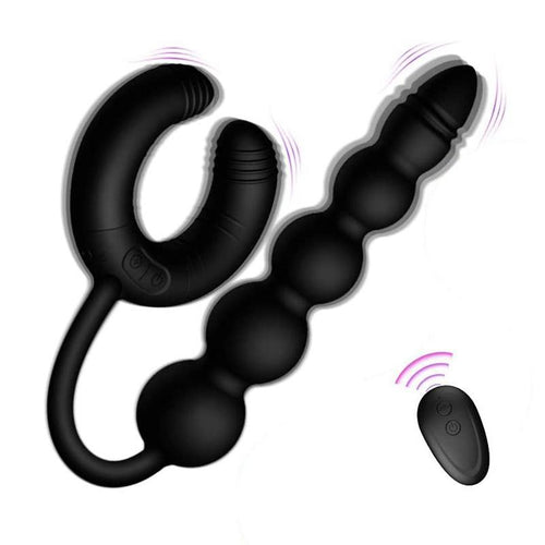 Black Ring Anal Beads