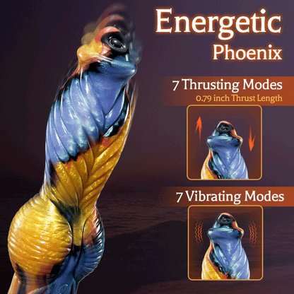Buyging™ Phoenix Animal Texture 7 Thrusting Vibrating Big Sucker Monster Dildo 10.23 Inch