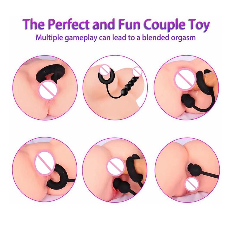 Black Ring Anal Beads