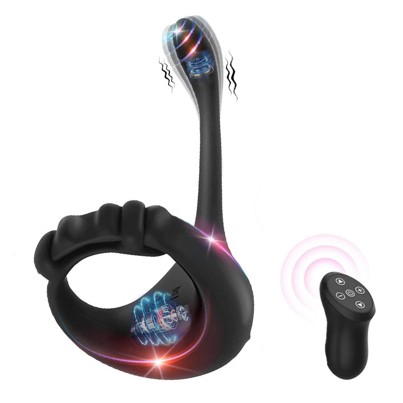 Buyging™ Dual Stimulation Remote Control 10 Vibrating Cock Ring With Bullet