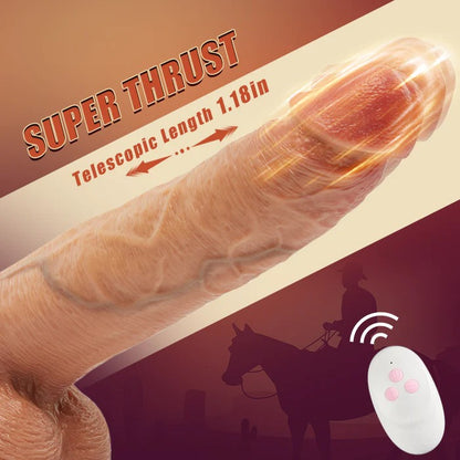 Buyging™ 10 Vibrating 6 Thrusting Thick and Lifelike Dildo 10.43 Inch