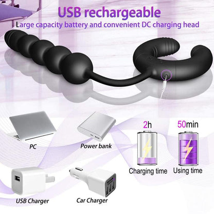 Black Ring Anal Beads