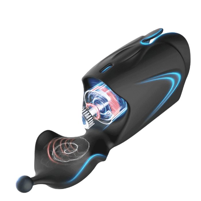 [HOT SALE] 2-Motor Penis Glans Training 10-Vibration Masturbation Cup