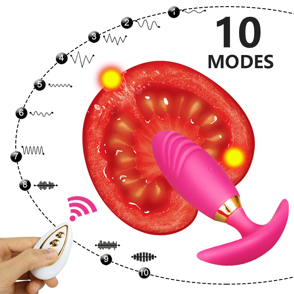 Wireless Soft Silicone Anal Butt Plug Prostate Massager