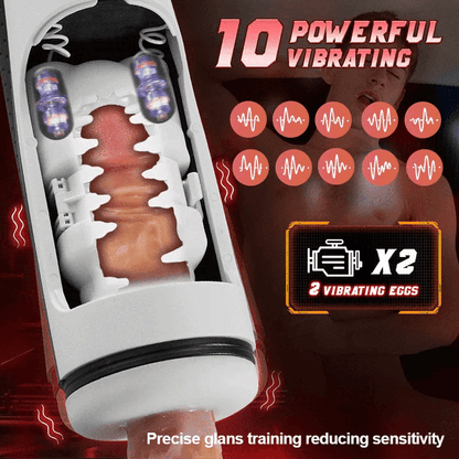 Sexoralab™ SPACESEX One-Click Burst 8 Thrusting 10 Vibrating Male Masturbator