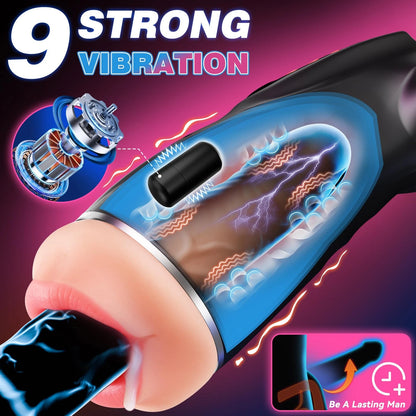 Sexoralab -3 Sleeves Sets AI Sync Pocket Pussy Penis Pump with 9 Sucking & 9 Vibrating